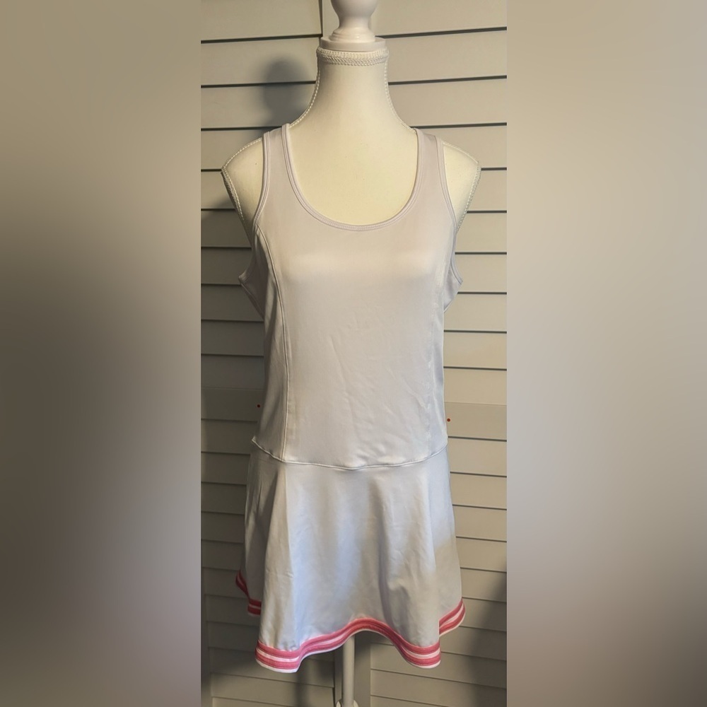 Club & Court  White/Pink Tennis Dress  Sz M Pickleball Sports Outdoors Sexy Cute